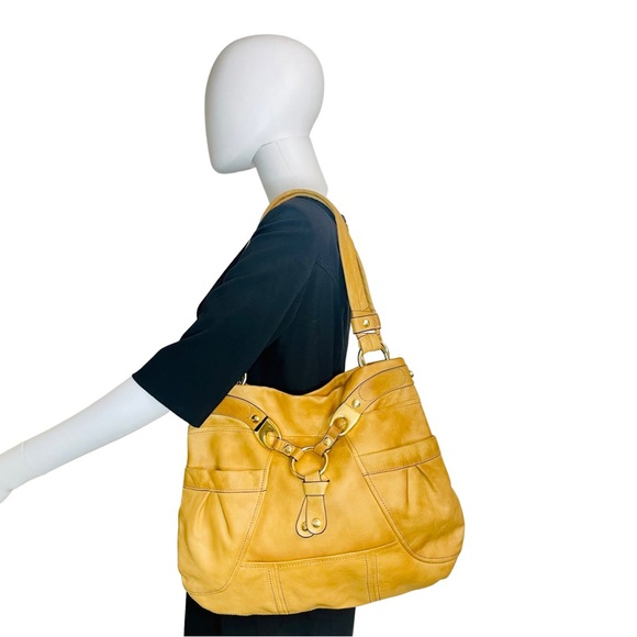 b. makowsky Handbags - NWT - B MAKOWSKY - Tan Pebble Leather Shoulder Handbag With Dust Bag!